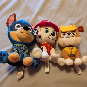 Paw Patrol Plush Trio 🐶🐶🐶 Marshall 🚒 Rubble 👷 Chase 👮‍♂️